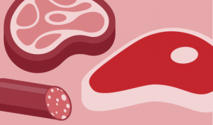 Red and processed meat illustration